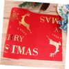 STOBOK Christmas Washable Fabric Tablecloth Festive Decorations for Party Home