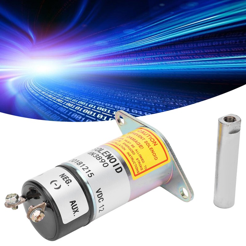 Fuel Shut Off Solenoid Valve DC12V Excavator Stop Oil Electric