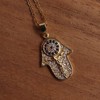 Sonateomber Gold Hamsa Hand Pendant Necklaces for Women - Fancy