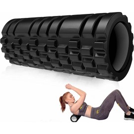 Rodillo de Espuma de Alta Densidad Rodillo Masaje Muscular Rodillo de Espuma de Alta Densidad, Rodillo Masaje Muscular Rodillo, Foam Roller para Masajes y Relajación Muscular, Rodillo de Espuma para Fitness, Yoga, Cuello, Relajación de Piernas