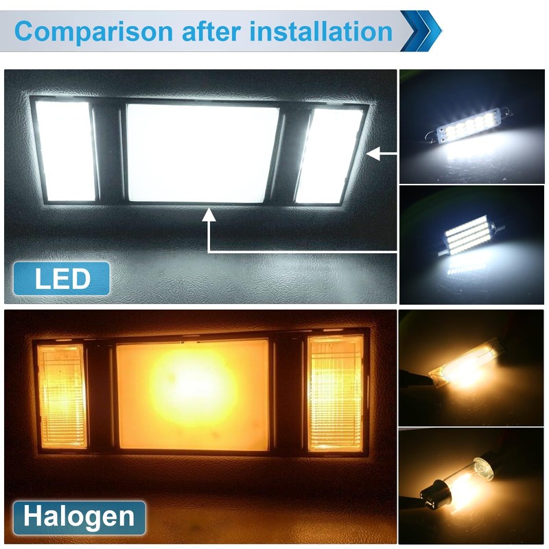 MoriNed Interior LED Map Dome Light Bulbs Kit Compatible with
