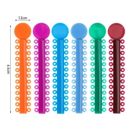 Orthodontic Elastic Bands in Multiple Colors 1040 Count - High Elasticity Ligatures for Orthodontics and Oral Care