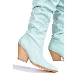 Cape Robbin Kelsey-30 Rock Star Western Pointed Slouchy Over Knee Thigh Boot Mint sz: 7.5