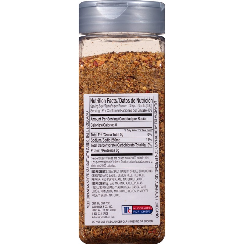McCormick Culinary Mediterranean Spiced Sea Salt, 13 oz - One