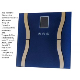 Bathroom scale SWS  Bathroom Scale 400lb Body/body fat scale Tempered Glass +Batteries LCD Digital