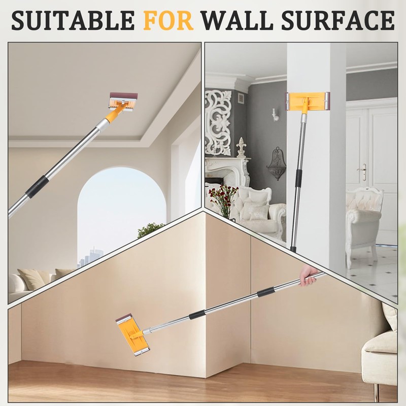Pole Sander for Drywall, 31-74-inch Manual Hand Drywall Sander with