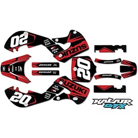 Kalair GFX Graphics Kit for Suzuki RM65 (2000-2006) Spear Series Red 21 Mil-Dirt Pit Bike Motorcycle Stickers,Dirtbike Racing Decal Automotive Motocross Accessories no Plastics