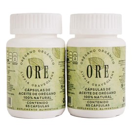 Aceite De Oregano Ore, 65 Capsulas Cu Kit 2 Frascos