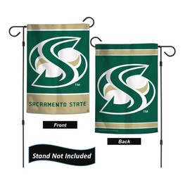 Sacramento State Hornets Garden Flag 12.5 x 18 Inch Double Sided College Yard Banner Flag Is Printed in the USA and Licensed by Wincraft