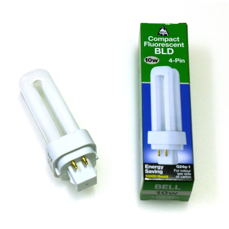 2x 10 watt CFL 4 pin Energy Saving Lamp 10W