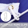 Ysruanh 20 Pcs Flag Pole Clip Nylon Flagpole Snap Hook