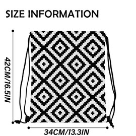 Deokke Drawstring Backpack Draw String Bag Waterproof for Sports Gym Beach Travel Cute Aesthetic Sackpack Men Women (13"×17") (S20-Black)