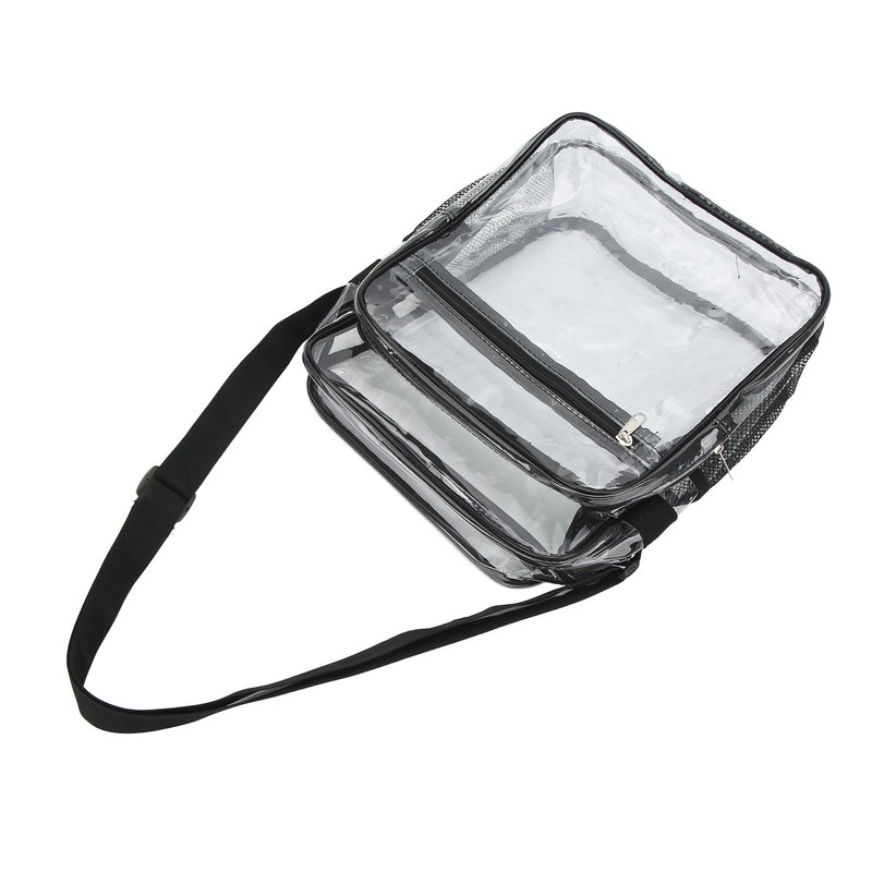 Clear Messenger Bag PVC Waterproof Visible Zipper Design Crossbody Tote