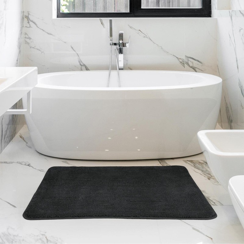 Vinsani Bath Mat Non Slip Bathroom Mat Thickened Fluffy Microfiber