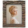 IKEREE 8x10 Rustic Wood Picture Frame with Real Bark，Solid Wood