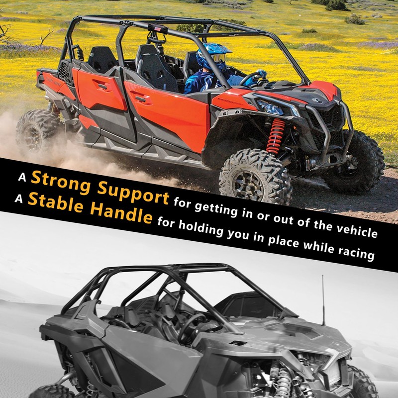 RERPRO UTV ATV Roll Bar Grab Handles Grips Compatible with