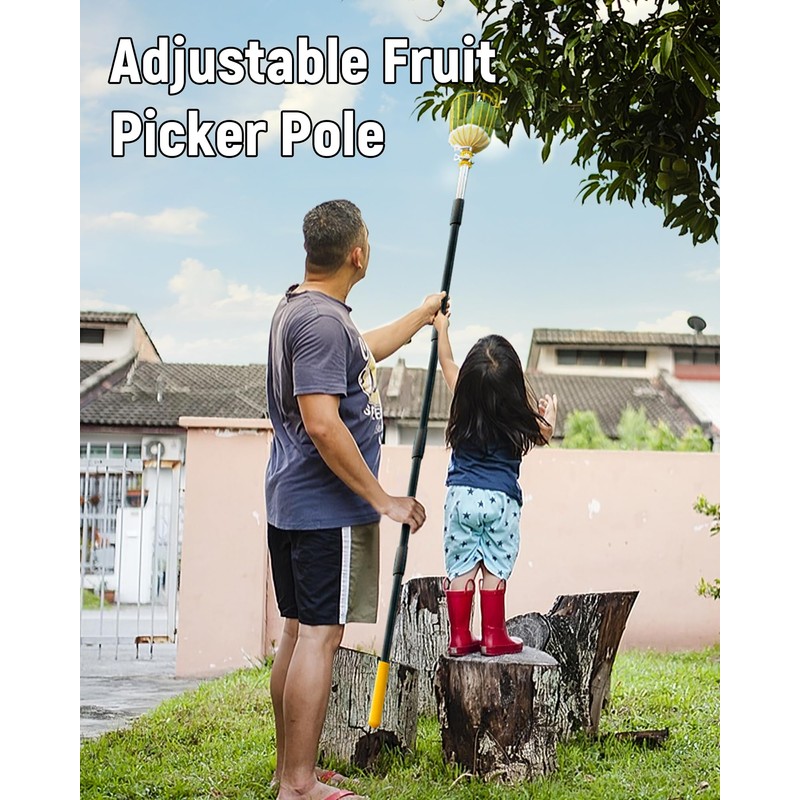BlumeTrec 6.5FT Fruit Picker, Apple Picker Tool with Adjustable Pole