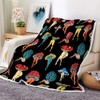 Funny Mushroom Butt Throw Blanket, Fun Cute Sexy Butt 70S