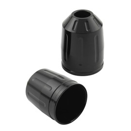 POSH 033879-06-10 Motorcycle Supplies Ultra Heavy Bar End Type 2 Outer Cover Only 2 Pieces M8 Type Black