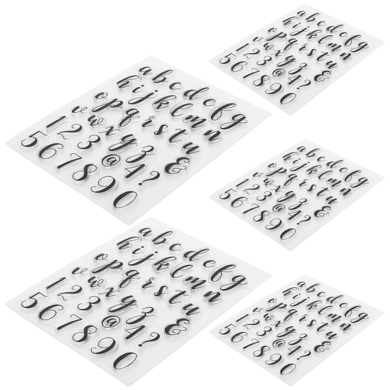 5Pcs Transparent Stamp DIY Journal Scrapbooking 39 Character Lower Case