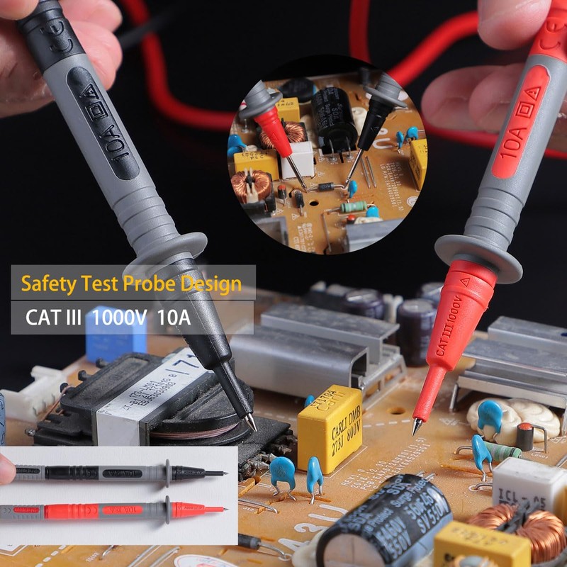 TKDMR 18Pcs Soft Silicone Electrician Test Leads Kit CAT III