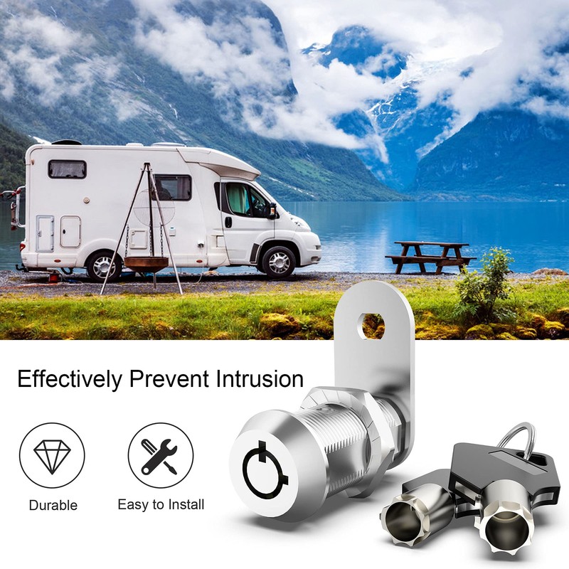 inBovoga 6 Pack Cabinet Locks with Key, 1-1/8" Cam Lock,