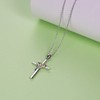 AmorAime 925 Sterling Silver Cross Necklace for Women Men 9A