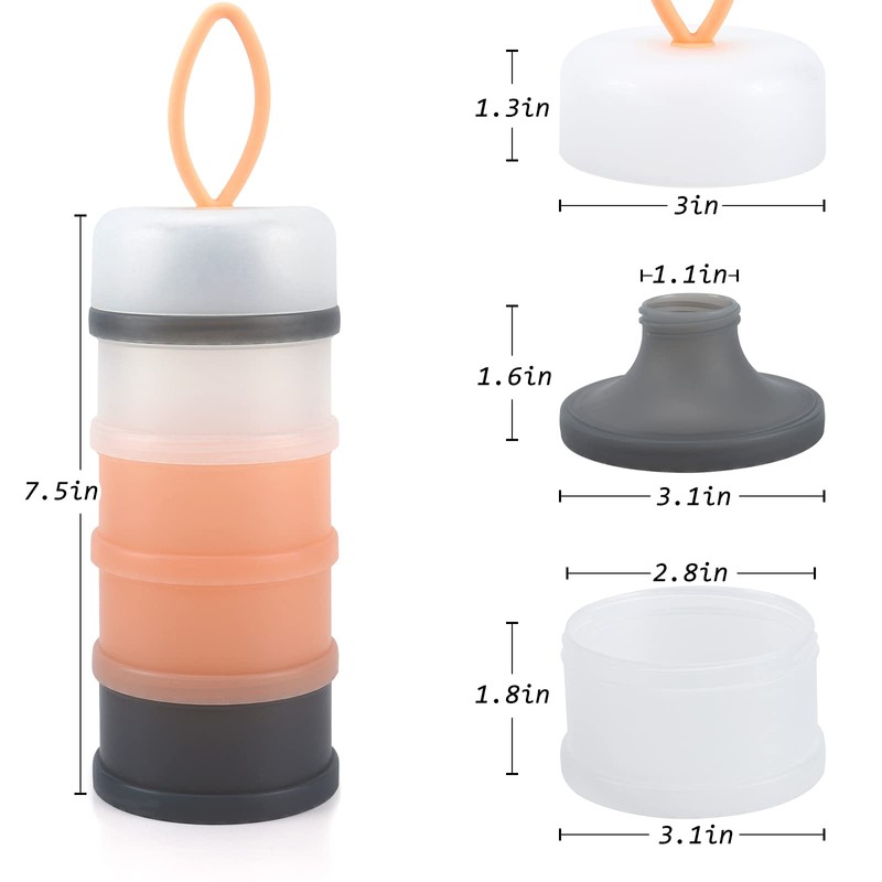 Accmor 2 Pack Baby Formula Dispenser On The Go, Stackable