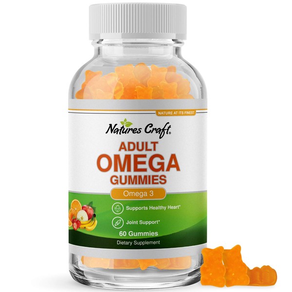 Fish Oil Omega 3 Gummies - Omega 3 6 9 and EPA DHA Adult Gummy Vitamins for Women and Men - Omega 3 Fish Oil Vitamin Gummies for Heart Health Joint Support and Brain Booster with Omega 3 Fatty Acids