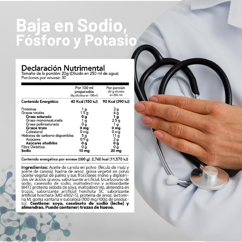 Bebida de Arroz Soya y Almendras en Polvo NIN Baja