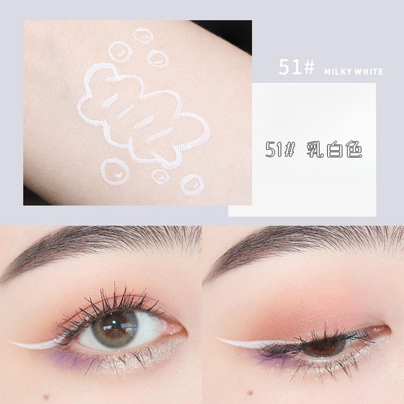 XIXI Color Eyeliner Extra Fine, Waterproof, Long Lasting (51# Milky
