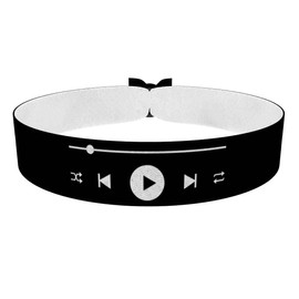 Musikliebe Stoffarmband - Wasserfestes Satinarmband für Musikliebhaber - Trendiges Armband für Konzerte & Festivals - Geschenksidee für Musiker & Fans - Unisex Accessoire