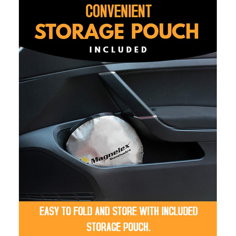 Magnelex Windshield Sun Shade - Reflective Fabric Blocks Sun and