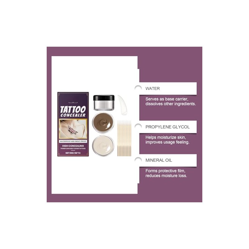 Kit Profesional de Cobertura para Tatuajes, Maquillaje Corrector | Para
