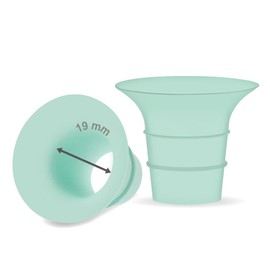 Maymom Inserto de brida de 19 mm compatible con Medela/Spectra/Elvie/Momcozy/tsrete/Willow/Motif Luna/Ameda MYA Protectores de pecho de 24 mm. Reduce el túnel de pezón de 24 mm hasta 19 mm