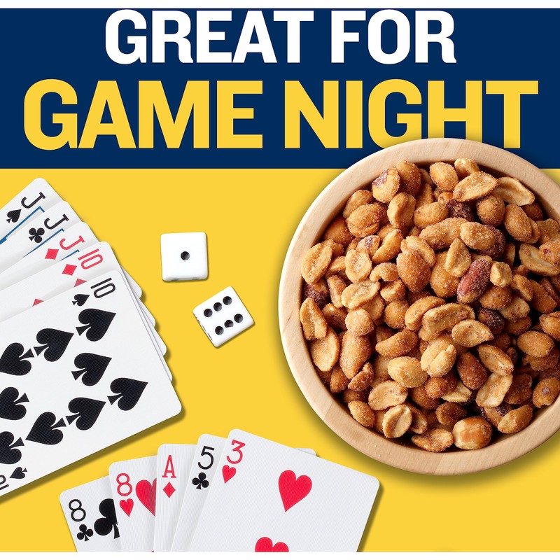 Planters Honey Roasted Peanuts, Party Snacks, Plant-Based Protein, 4 Oz