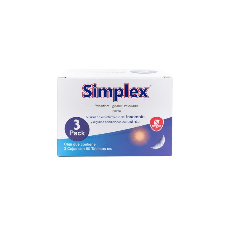 NARTEX LABS | Simplex Caja 180 Tabs Auxiliar Antiestrés E