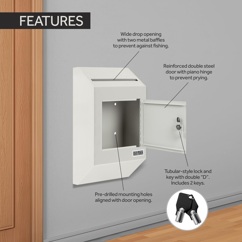 Durabox Drop Box Deposit Safe 10 x 4 x 16”