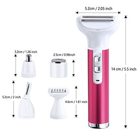 Maquinilla de afeitar eléctrica para mujeres para eliminación de vello de cuerpo y nariz, recortadora de vello facial, afeitadoras para cejas, piernas
