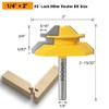 WSOOX 1/4 Inch Shank 45 Degree Lock Miter Router Bit