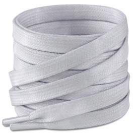 Stepace 2 Pairs Dyeing Shoelaces 8 mm Width Premium Replacement Colourful Flat Shoe Laces for Trainers, Sports Shoes, Casual Shoes, Grey-3