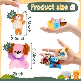 JoyRapt 36 Pack Small Stuffed Animals Bulk Gifts for Kids (2.3/2"-2.5/3.5" each), Party Favors Toys for Girls, Easter Basket Stuffers Christmas Stocking Plushies (36PCS)