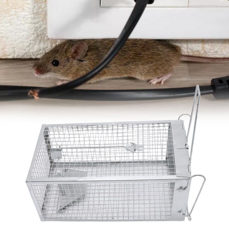 Iron Rat Mouse Trap Cage Single Door Live Animal Trap