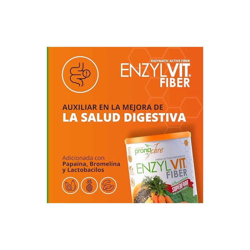 Fibra Digestiva en Polvo 100% Vegetal Adicionada con Papaína y
