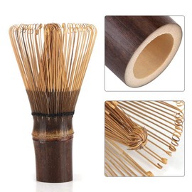 Powder Brush Tools, Mixer, Matcha Whisk, 80 Prongs, Bamboo, Chasen, Matcha Whisk, Green Tea Powder Brush Tool Made of Durable and Sustainable Organic Bamboo