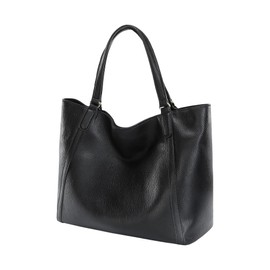 FLAIRFOLIO Large Shoulder Tote Bag Spacious Everyday Hobo Handbag Perfect Top Handle for Work, Travel, or Leisure (BLACK)