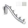 Wall Mount Clothes Hanger,180° Folding Clothes Rail for Bedrooms,Laundry Rooms,Bathrooms(5