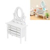 1:12 Scale Dollhouse Toilet Table High Simulation Wooden Miniature Dressing