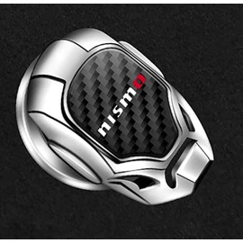 (MHNETY) Engine Push Button Cover Suitable for nismo Car Start Stop Button Switch Decorative Cover Switch Cover Car Start Button Ring Engine Push Ring Engine Starter Cover Zinc Alloy + Carbon Fiber 3D