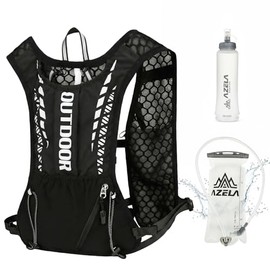 Women's Running Vest, Running Vest, Reflective Hydration Backpack, Running Vest with 500 ml Soft Drinking Bottle, 1.5 L Hydration Bladder, Adjustable Chest Straps, for Outdoor Running